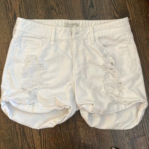 Abercrombie White Denim Shorts